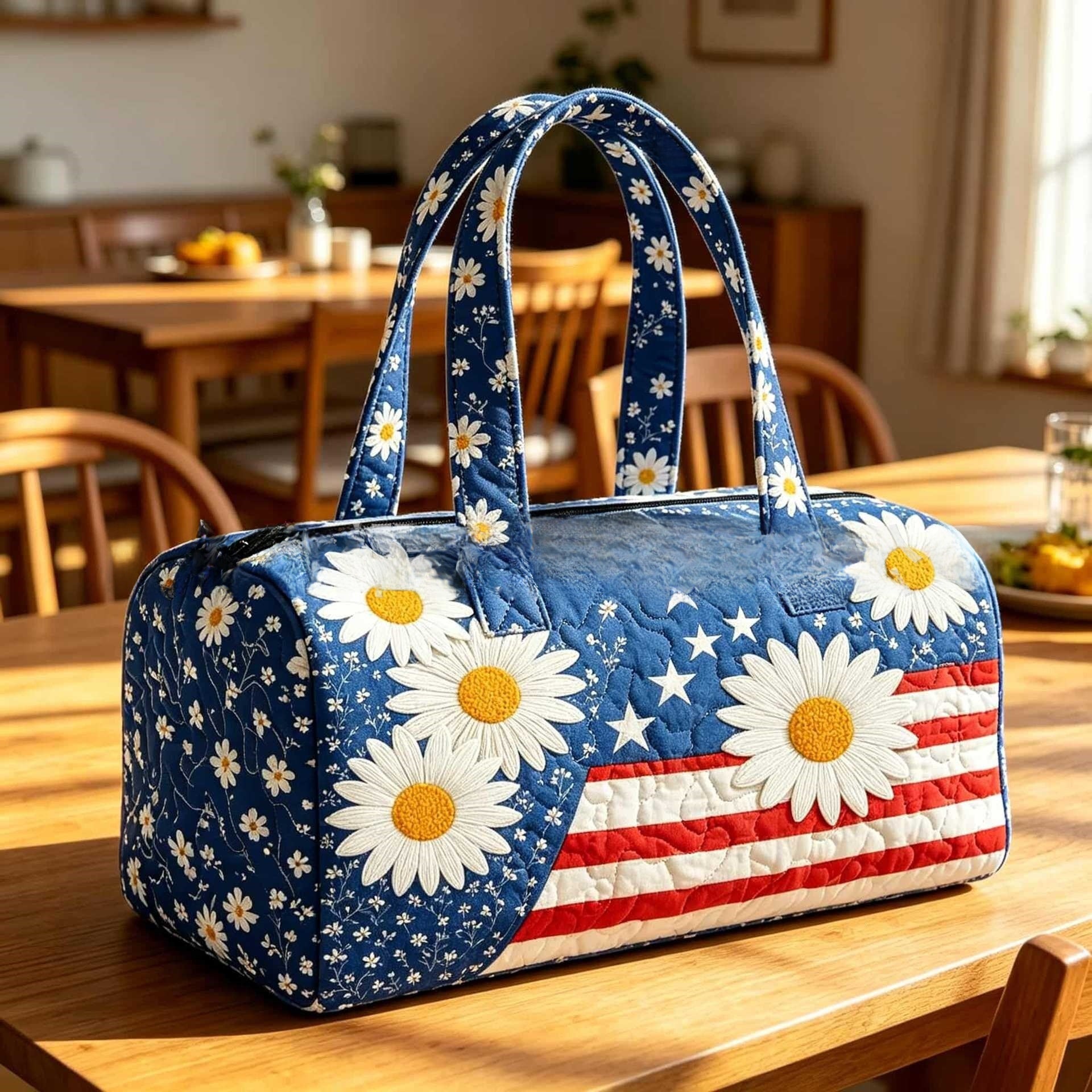 Quilted Cotton Travel Yoga Bag