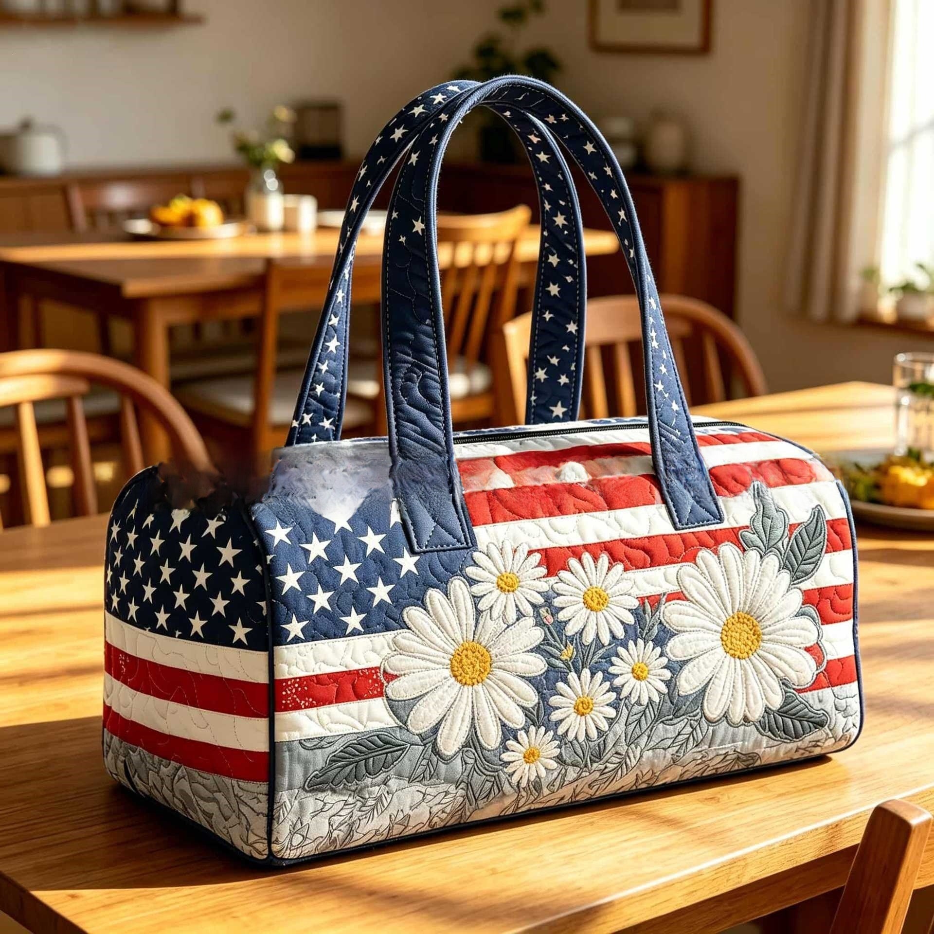 Quilted Cotton Travel Yoga Bag