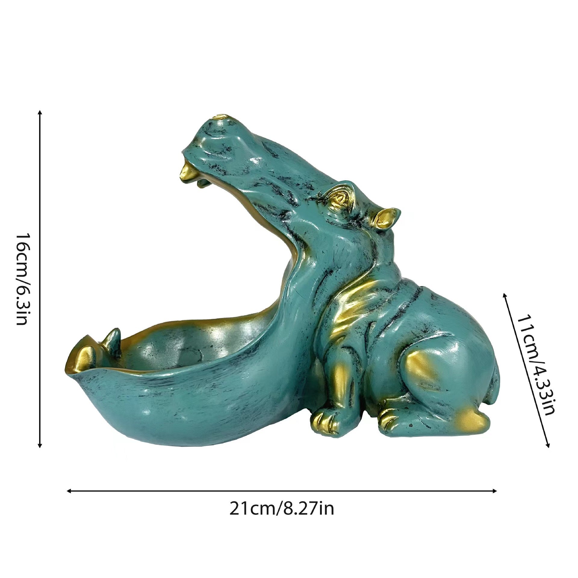 Hippo Statue Candy Key Bowl