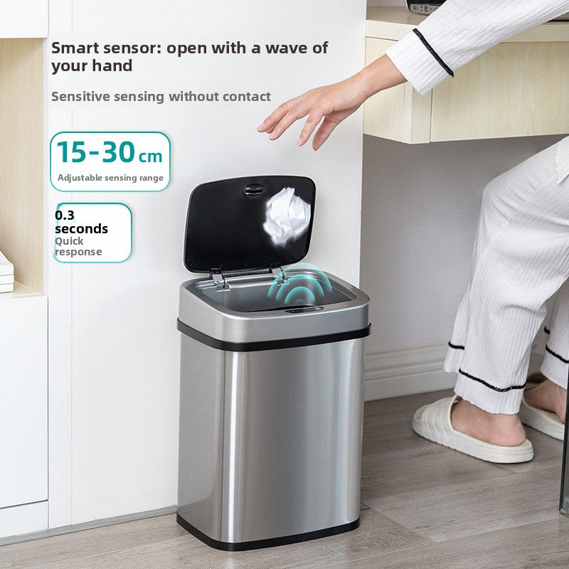 Smart Induction Stainless Steel Trash Can