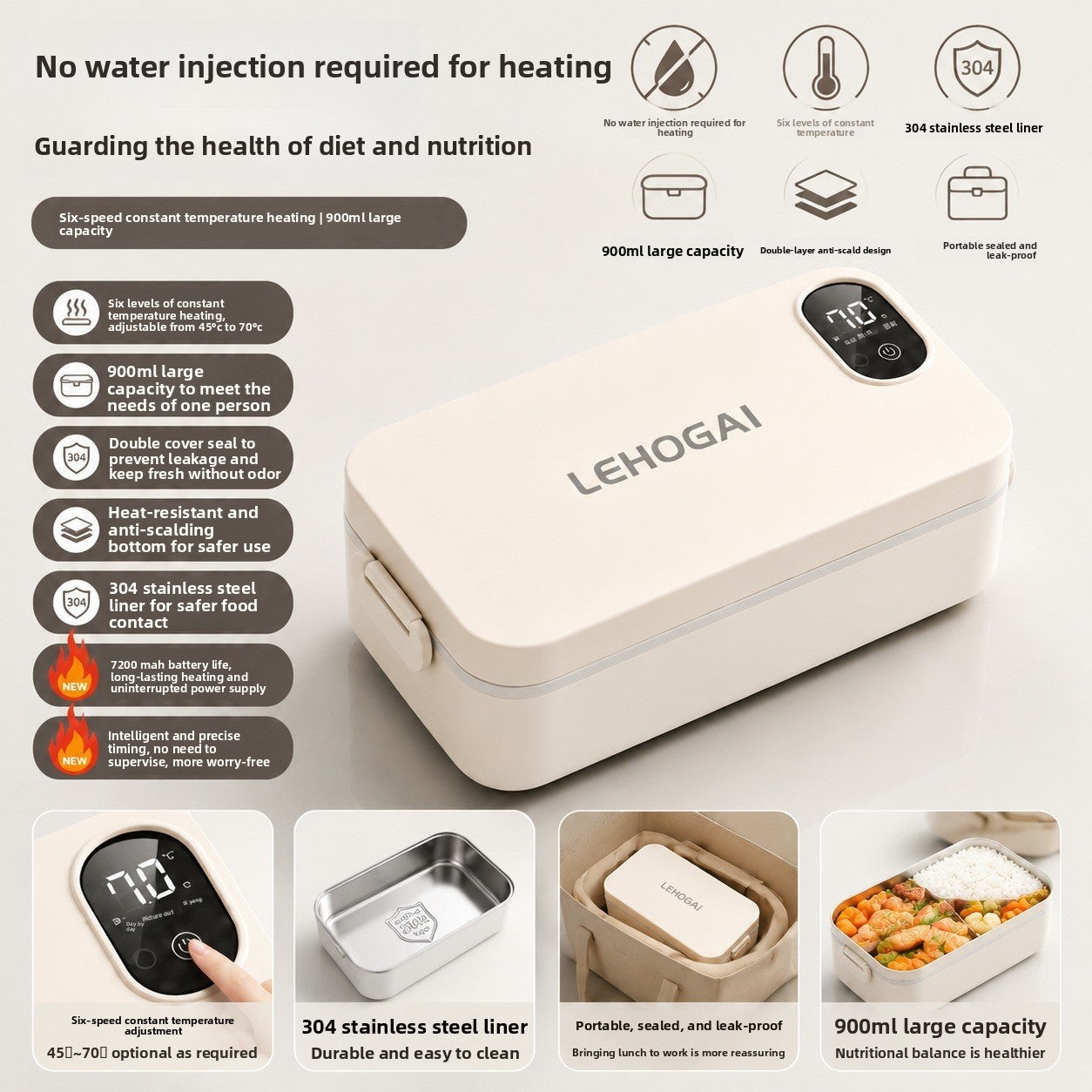 Rechargeable Insulated Heating Lunch Box