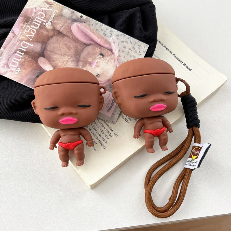 Black Leather AirPods Protective Case