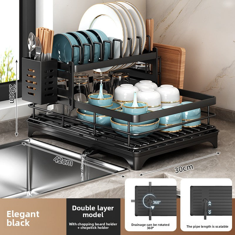 Kitchen Dish Drainer Rack Storage Organizer