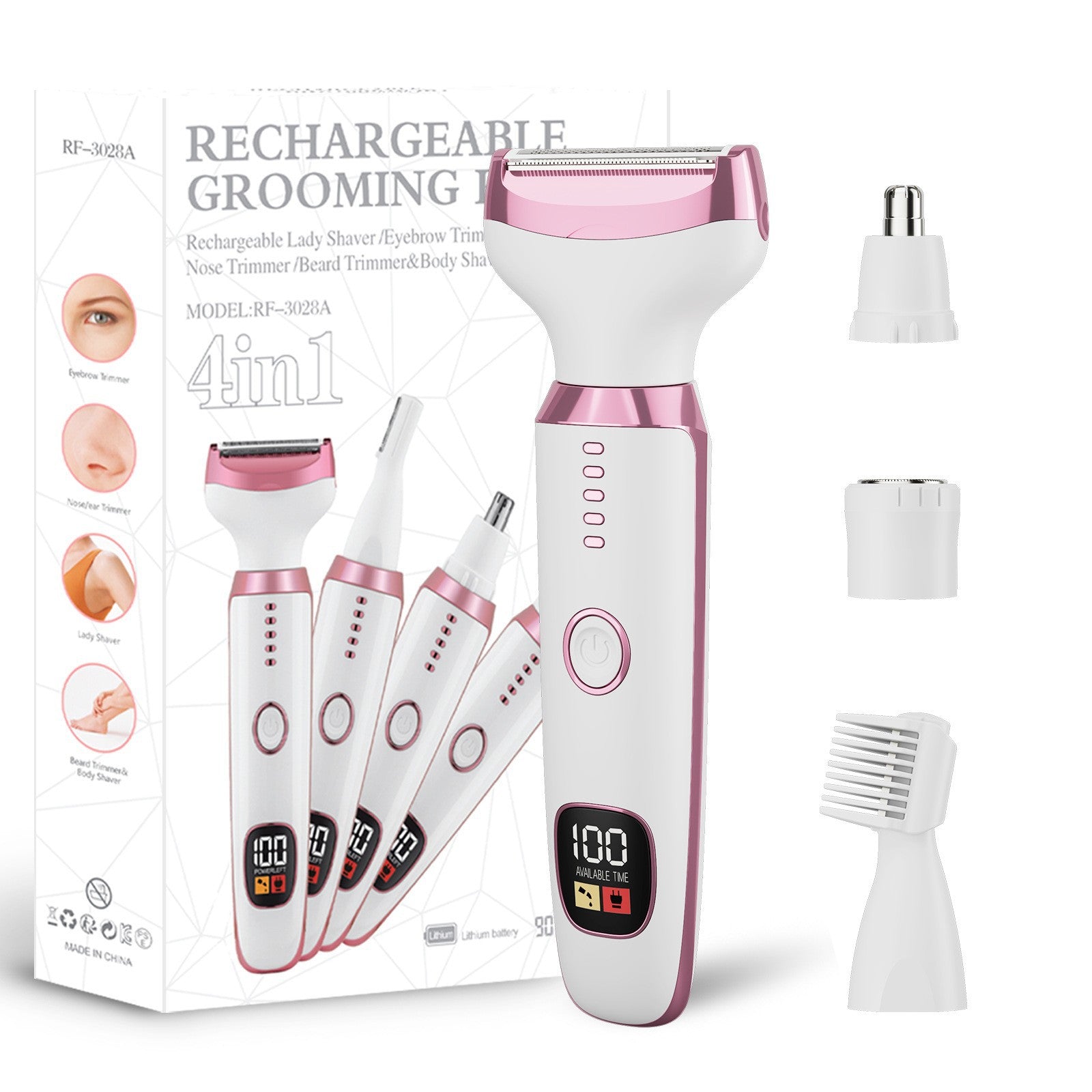 Multifunctional Electric Hair Trimmer with Digital Display