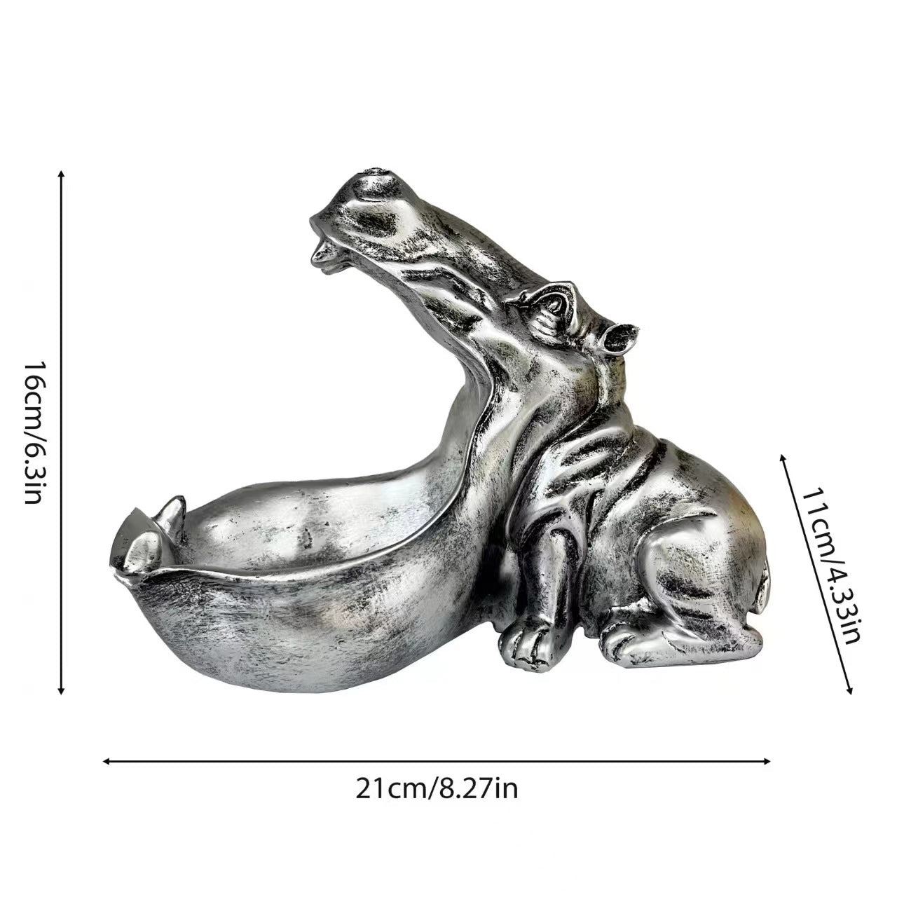 Hippo Statue Candy Key Bowl