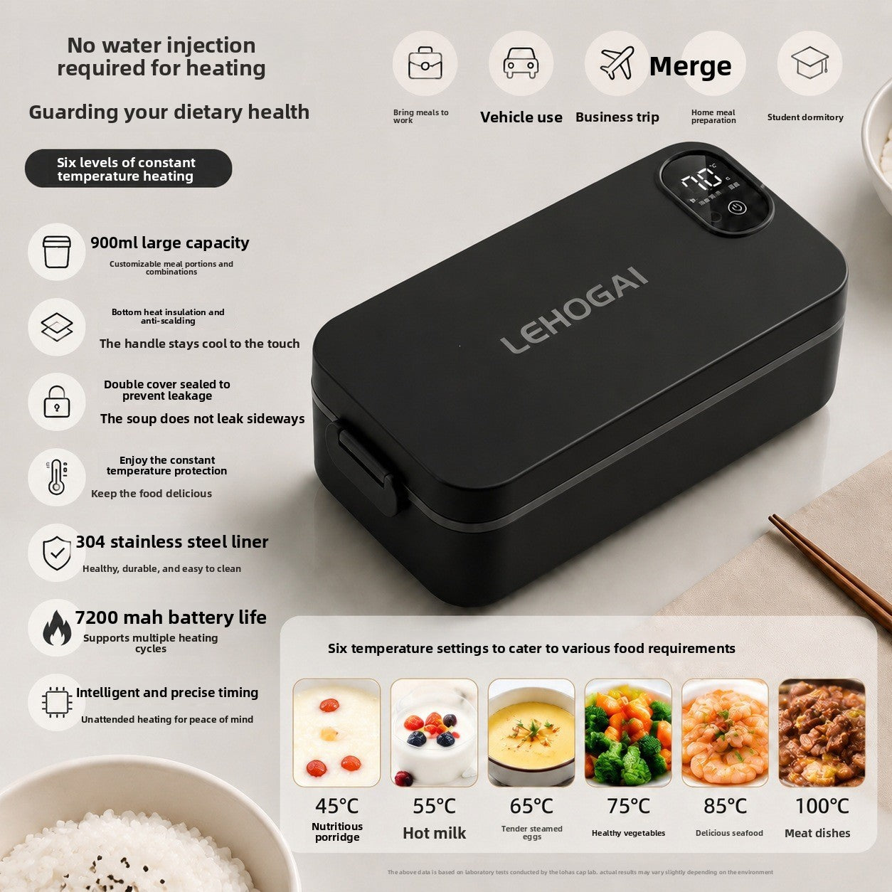 Rechargeable Insulated Heating Lunch Box