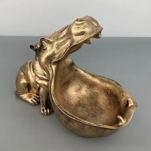 Hippo Statue Candy Key Bowl