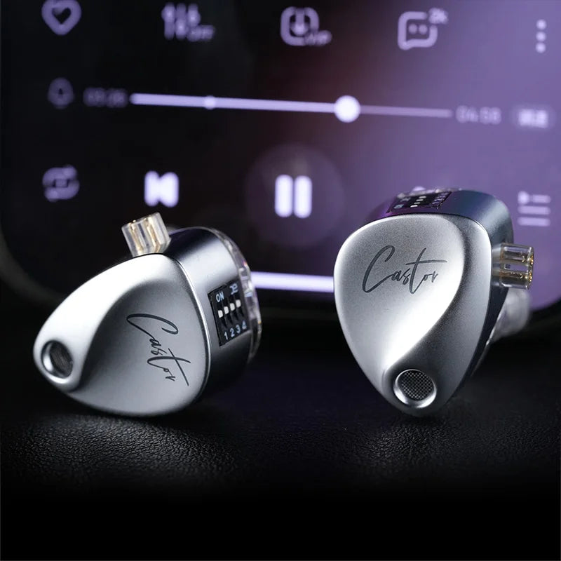 KZ Castor-auriculares intrauditivos HiFi, 2 dinámicos de alta gama, con armadura equilibrada sintonizable, Monitor, auriculares con cancelación