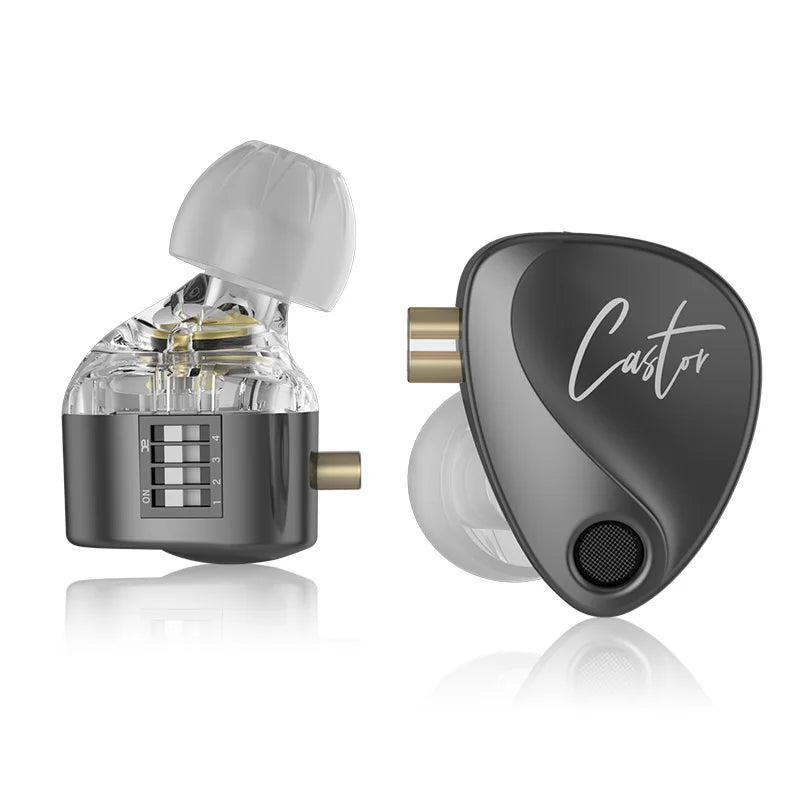 KZ Castor-auriculares intrauditivos HiFi, 2 dinámicos de alta gama, con armadura equilibrada sintonizable, Monitor, auriculares con cancelación