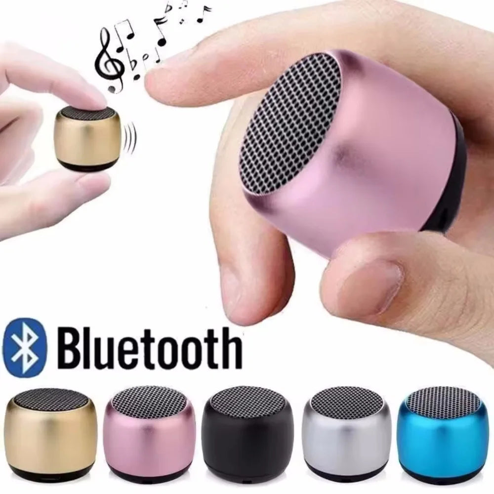 Minialtavoz Bluetooth inalámbrico de Metal, Subwoofer portátil de alta fidelidad, reproductor de Audio envolvente estéreo para música al aire libre, Altavoz Bluetooth