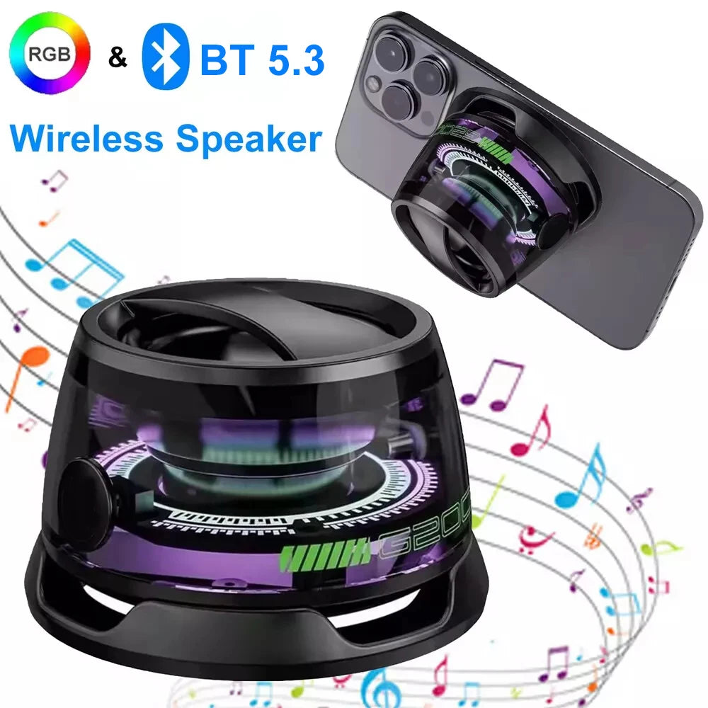 Altavoz portátil Bluetooth 5,3 G200 RGB iluminación altavoz magnético Mini HD calidad de sonido 6 H reproductor de música soporte magnético para teléfono