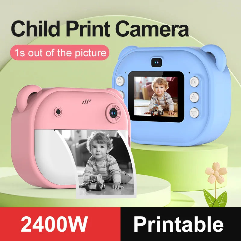 CÁMARA DE FOTOS INSTANTÁNEA PARA NIÑOS CON IMPRESIÓN TÉRMICA SIN TINTA