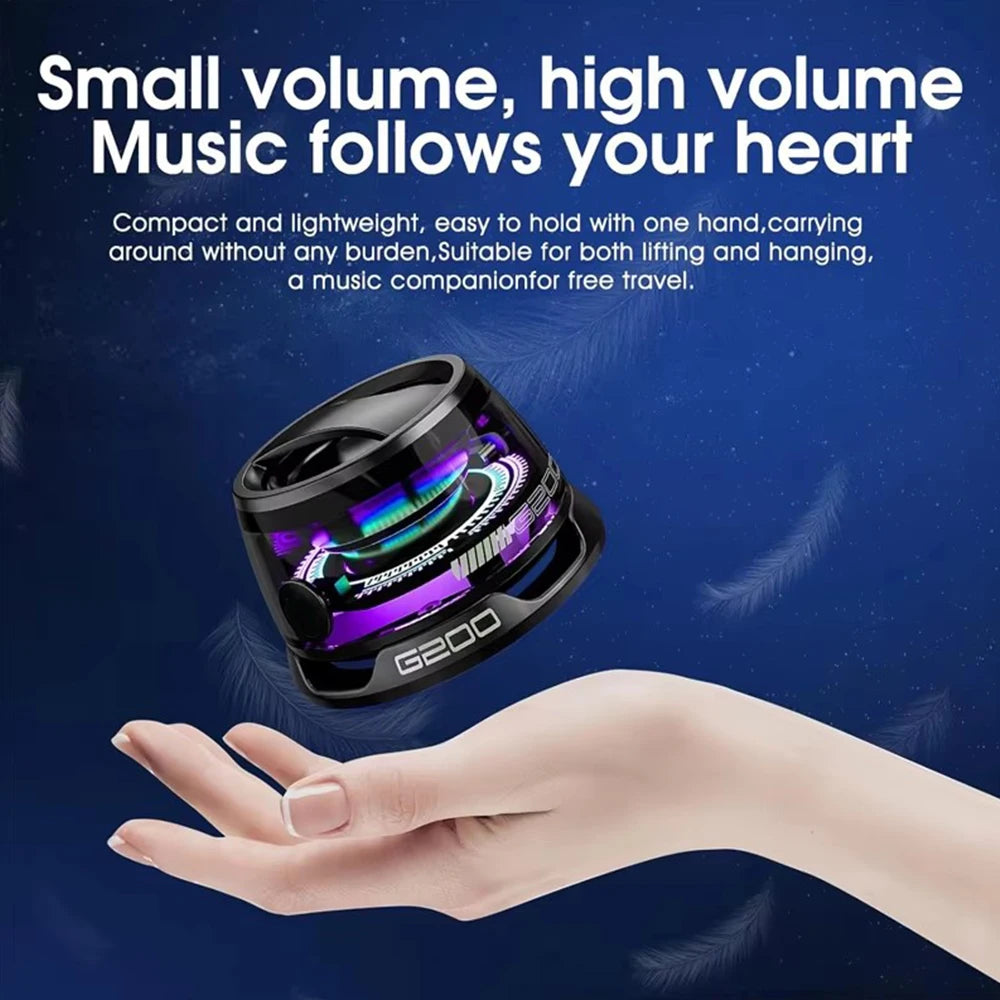 Altavoz portátil Bluetooth 5,3 G200 RGB iluminación altavoz magnético Mini HD calidad de sonido 6 H reproductor de música soporte magnético para teléfono