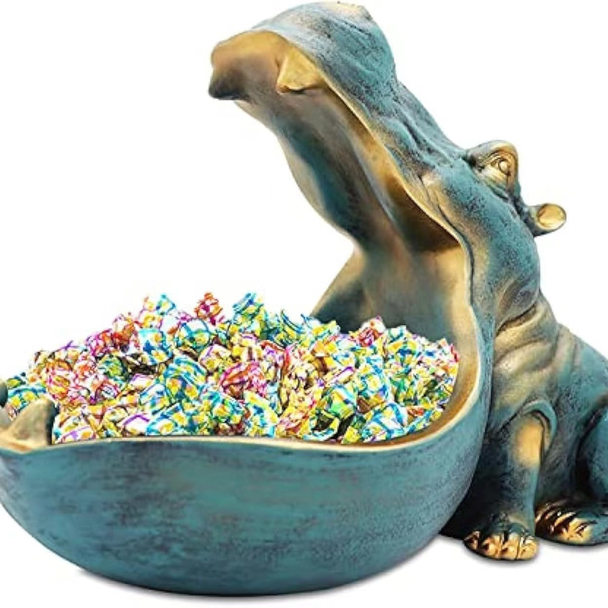 Hippo Statue Candy Key Bowl