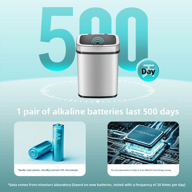 Smart Induction Stainless Steel Trash Can