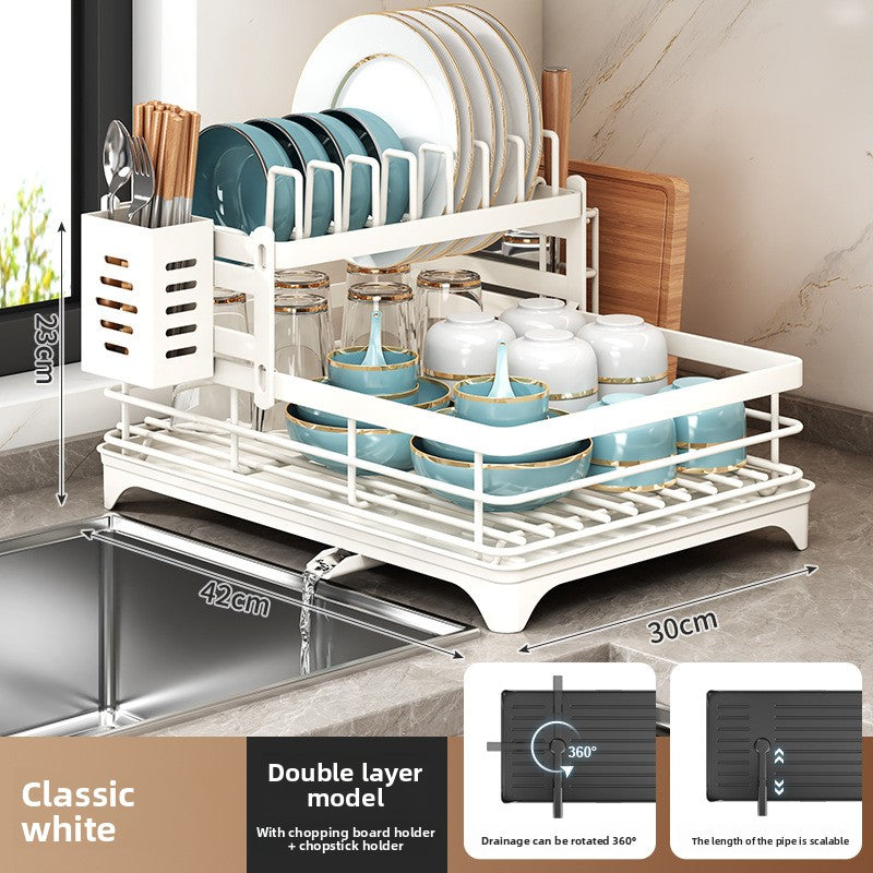 Kitchen Dish Drainer Rack Storage Organizer