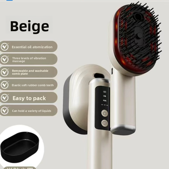 Electric Massage Comb with Spray and Red Light