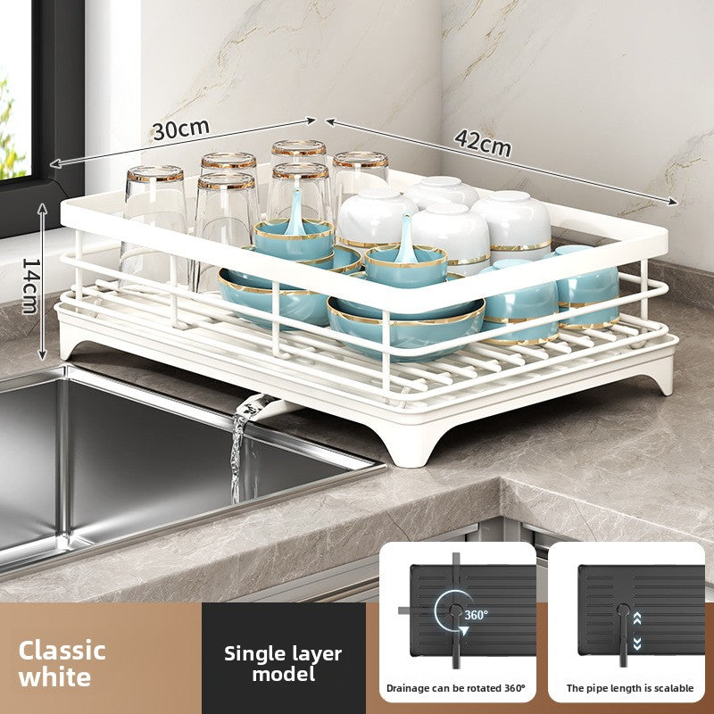 Kitchen Dish Drainer Rack Storage Organizer