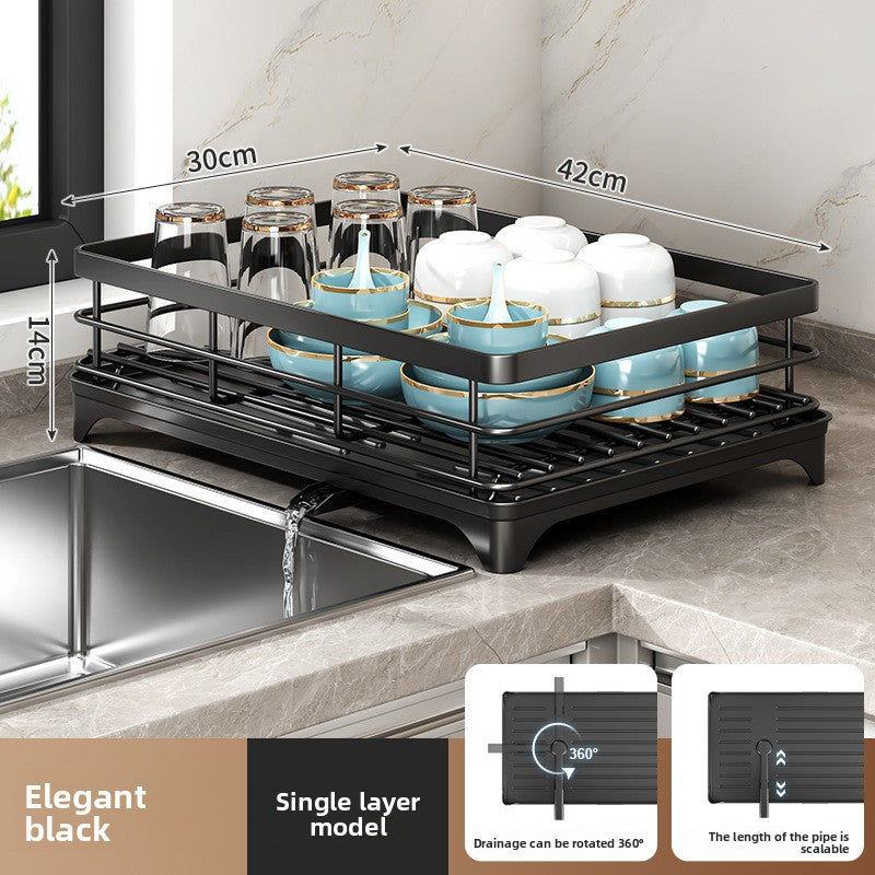 Kitchen Dish Drainer Rack Storage Organizer