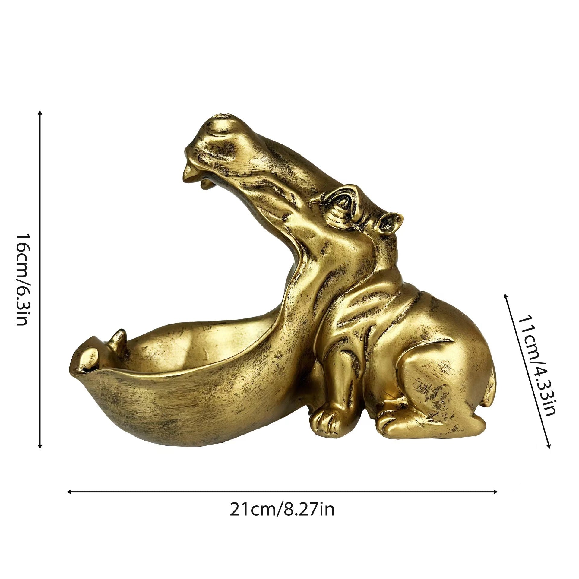 Hippo Statue Candy Key Bowl