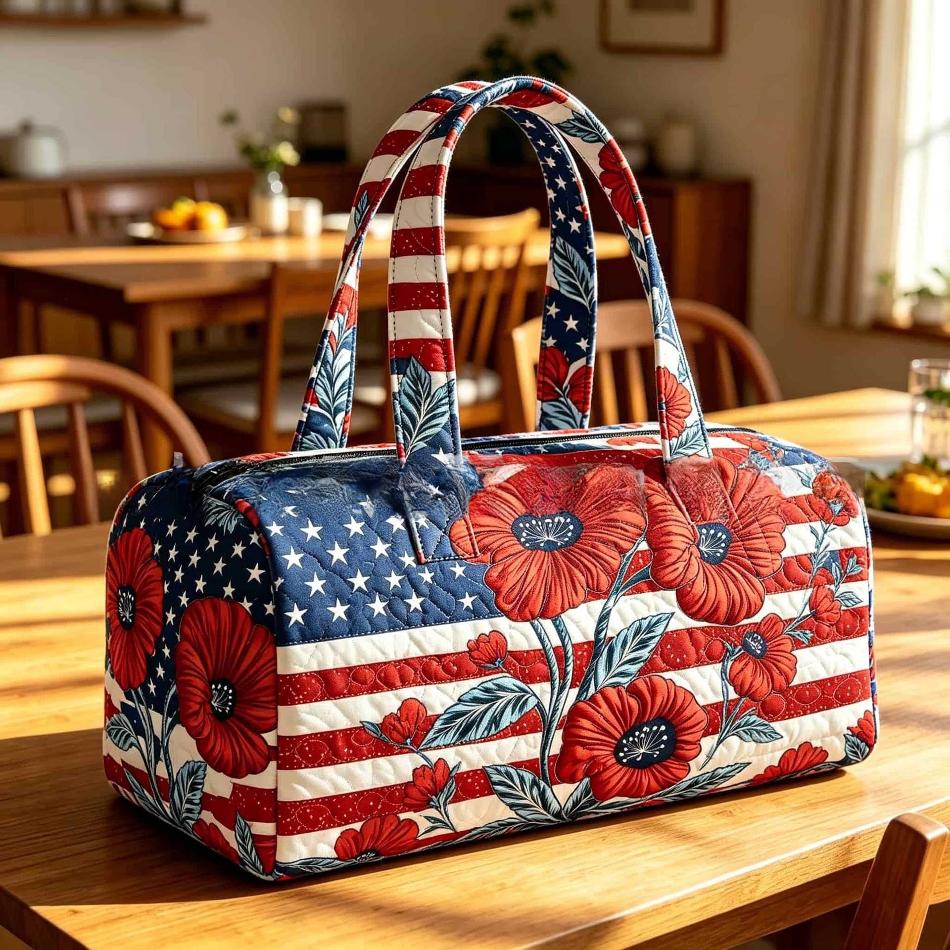 Quilted Cotton Travel Yoga Bag