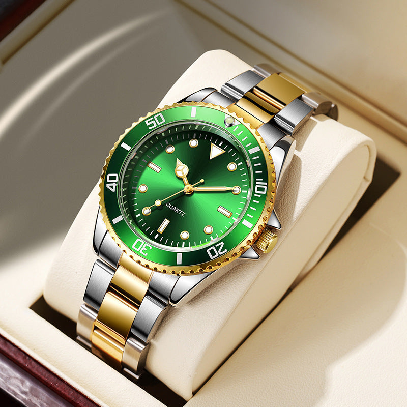 Mens Luminous Waterproof Quartz Watch with Calendar