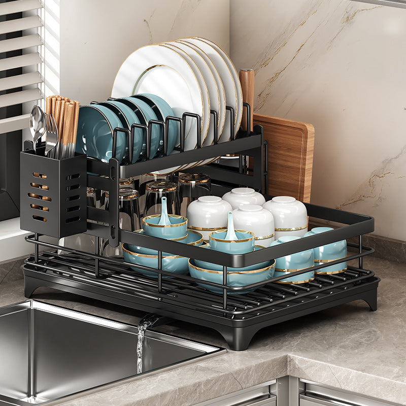 Kitchen Dish Drainer Rack Storage Organizer